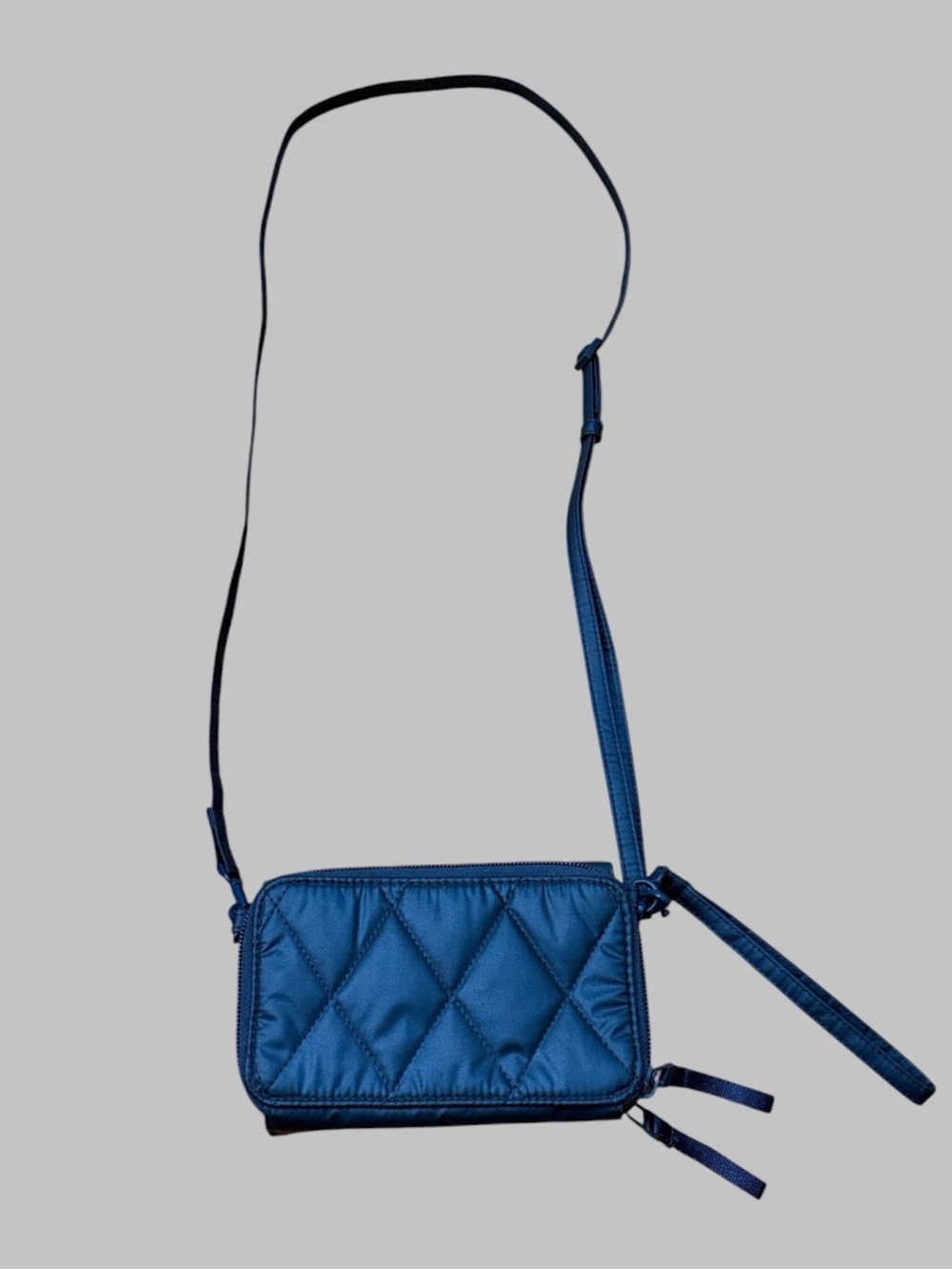 Vera Bradley Navy Blue 3-In-1 Crossbody Wallet